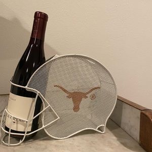 Unique Antique mesh metal University of Texas alcohol bottle holder.